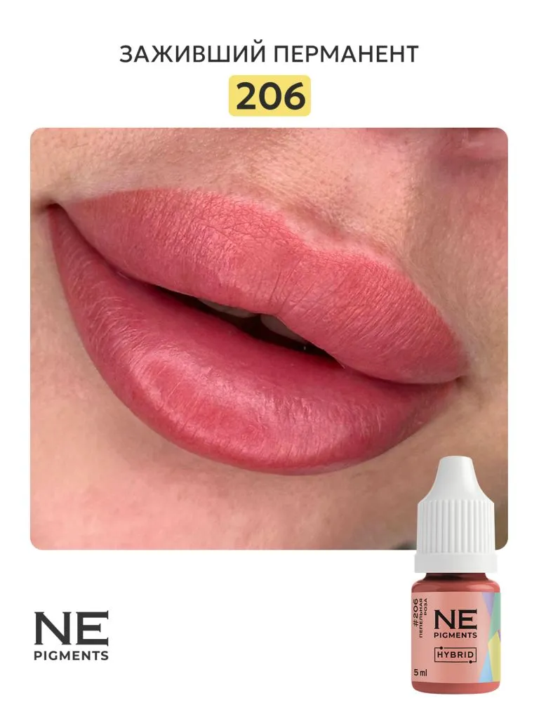 Пигмент для губ #206 Пепельная роза