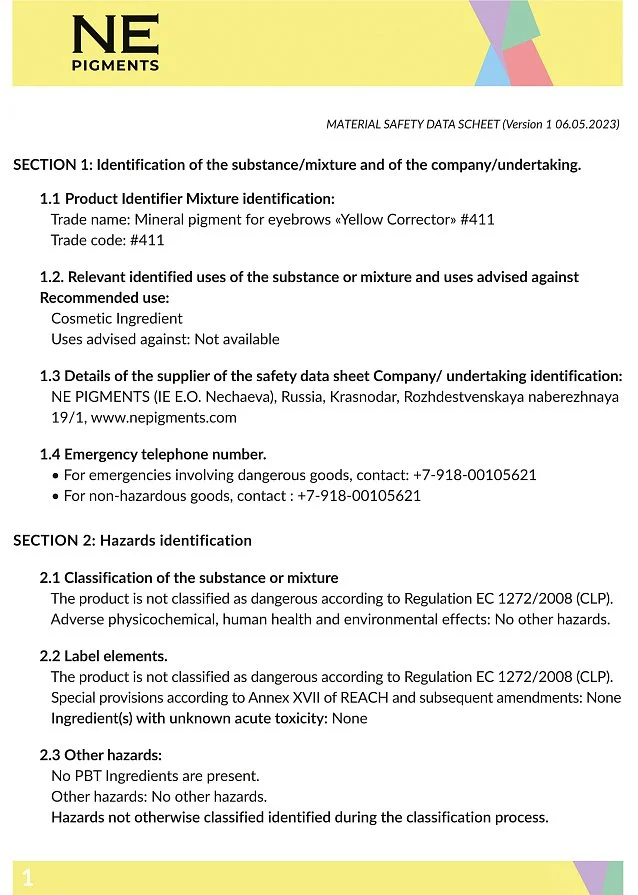 MSDS Mineral 411